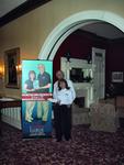 Us and poster in Living Room of Abingdon Manor, Latta