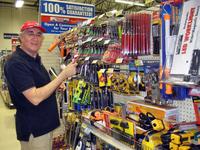 Stan shopping at Harbor Freight Warehouse, Latta