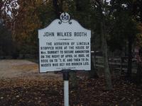 John Wilkes Booth marker at Surratt House