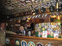 Patches on the ceiling of the Globe and Laurel