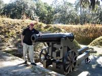 Examining a cannon