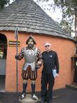 Stan with Conquistador at Fountain of Youth, St Augustine