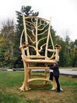 Chair sculpture, Schroon Lake