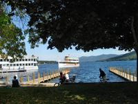 A tour boat on Lake George