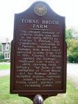 Historic Plaque for Torne Brook Farm, Hillburn