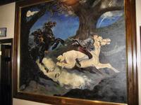 Headless Horseman painting in the tavern