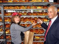 Choosing a fresh Challah, Rockland Bakery